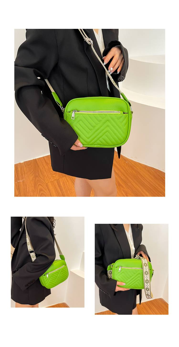 Borsa a tracolla piccola quadrata con motivo in rilievo, nuova casual da donna, tracolla larga con motivo a tracolla_voghion.com