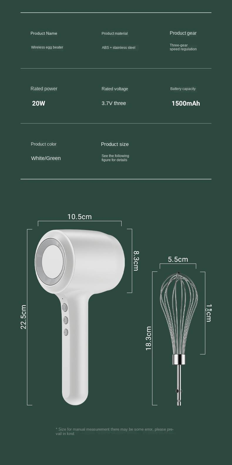 Frullino per le uova Huaxing DDQ-006 (doppio stelo)_voghion.com