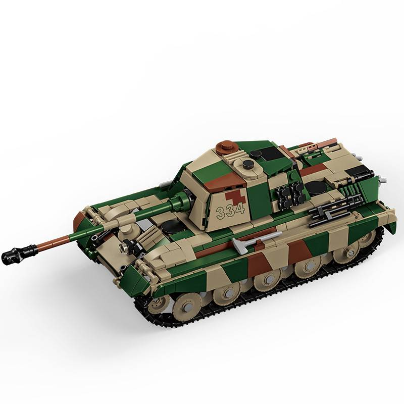 King Tiger Tank WWII Heavy Panzer VI Building Blocks Model Kit Military Classical Model For Adults_voghion.com