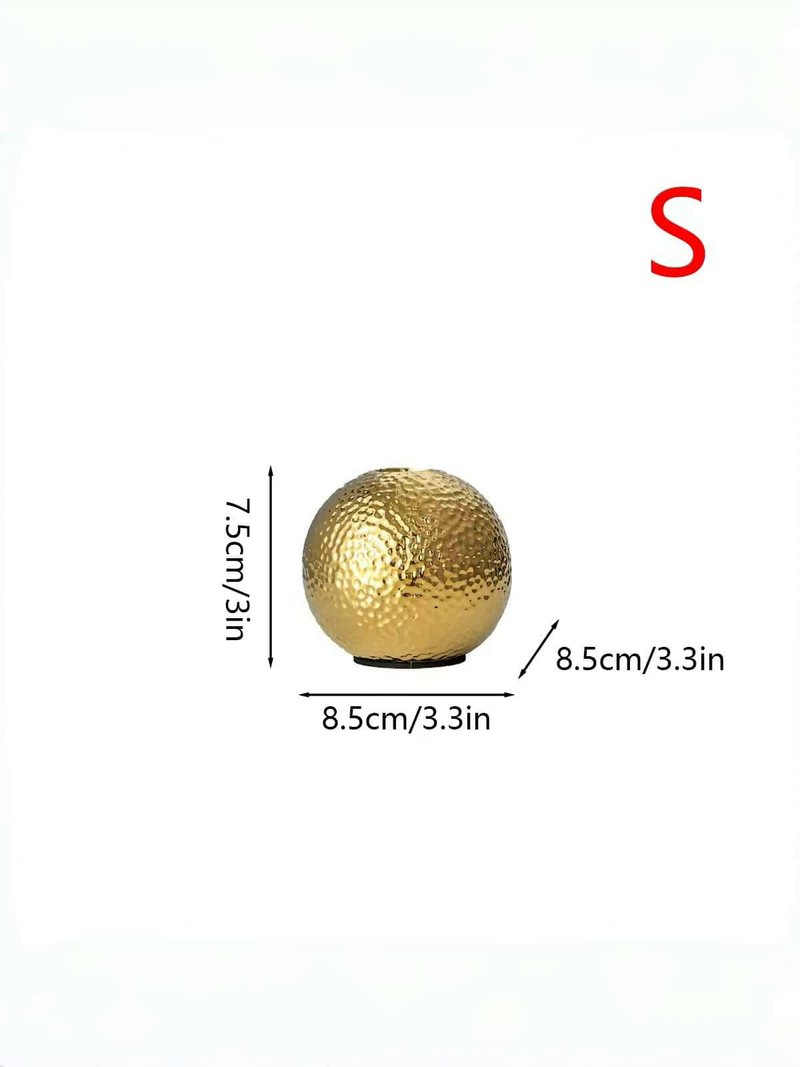 1 vase en céramique à surface dorée avec boule à pois, idéal pour les décorations de scène de style luxueux et léger, les compositions florales_voghion.com