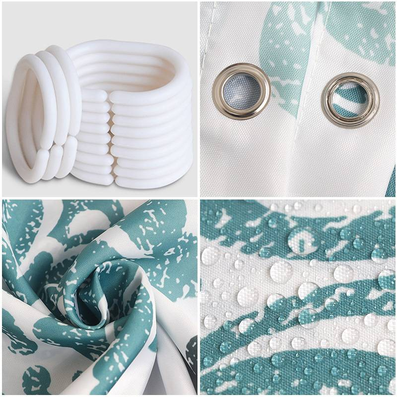 Tenda da doccia con stampa geometrica moderna – Decorazione da bagno in poliestere impermeabile con linee astratte, 180x180 cm_voghion.com