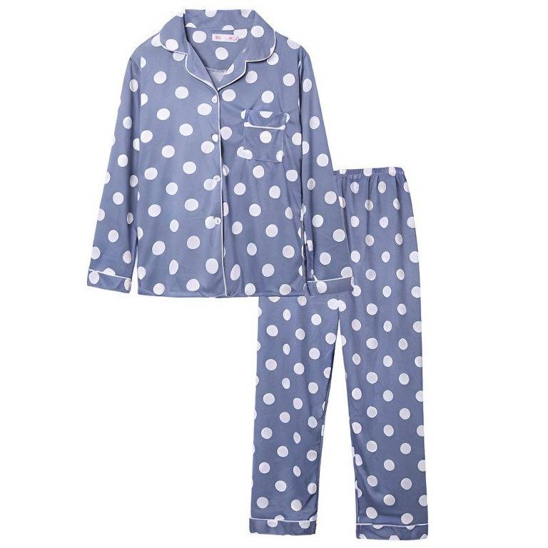 Women Long Sleeve Suit Pajamas Spring New Satin Printing Fashion Pyjamas Set_voghion.com