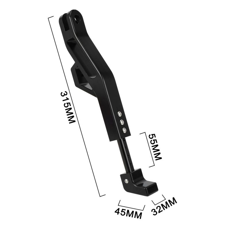 Özel Motosiklet Modifikasyonları İçin Evrensel Motosiklet Yan Standı Ayarlanabilir Ayaklık - Siyah/Altın/Mor (32x8x3cm)_voghion.com