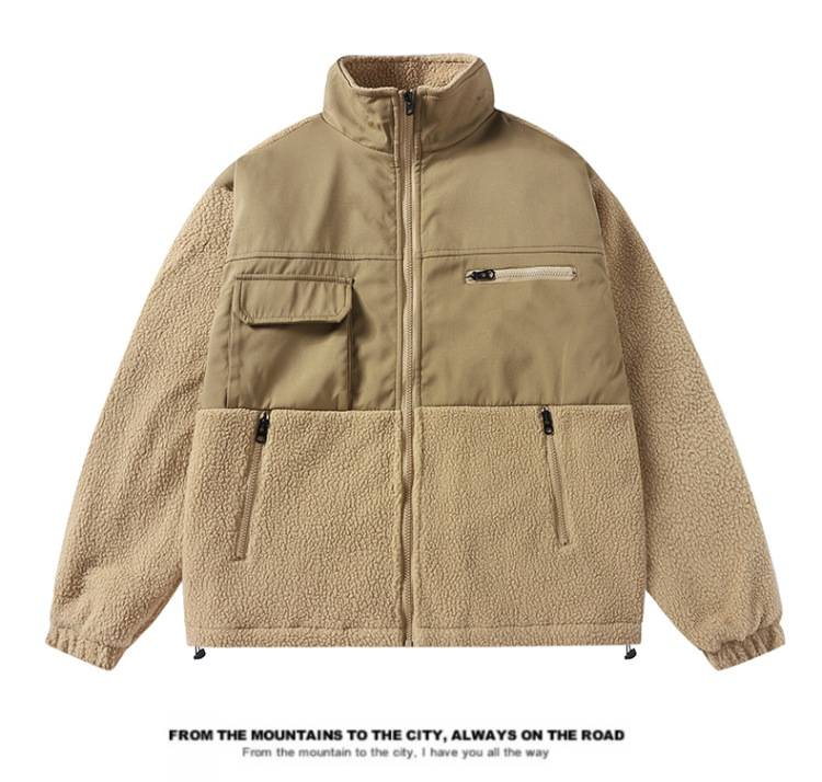 Unisex Sherpa-jas met fleecevoering - Trendy oversized capuchonjas voor mannen en vrouwen, warm en stijlvol in zwart, legergroen en kaki (L-4XL)_voghion.com