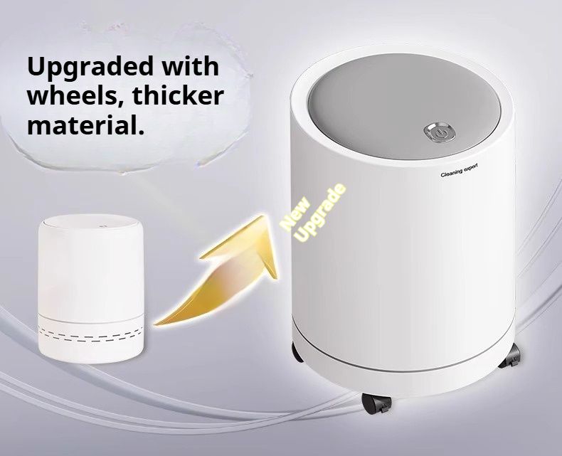18L Touch-Free Trash Bin With Step Pedal – Modern Square/Round Bathroom & Kitchen Waste Basket (Odor-Proof, Silent Close, ABS Plastic)_voghion.com