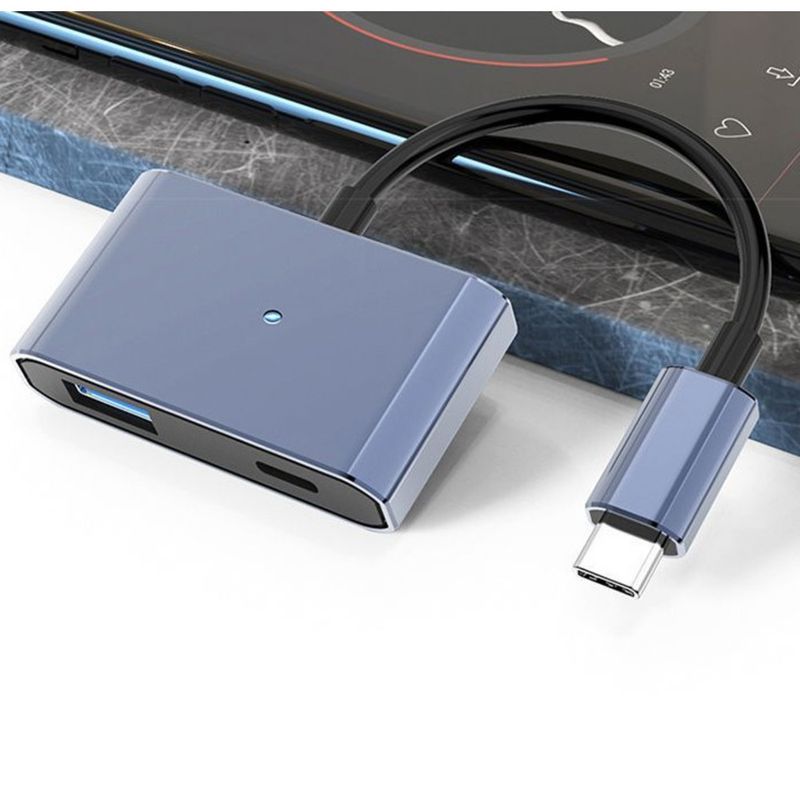 OTG-converter Oplaadbare Type-C mobiele telefoon Tablet Flashdrive Muis Multifunctionele universele 2-in-1 USB-adapter_voghion.com