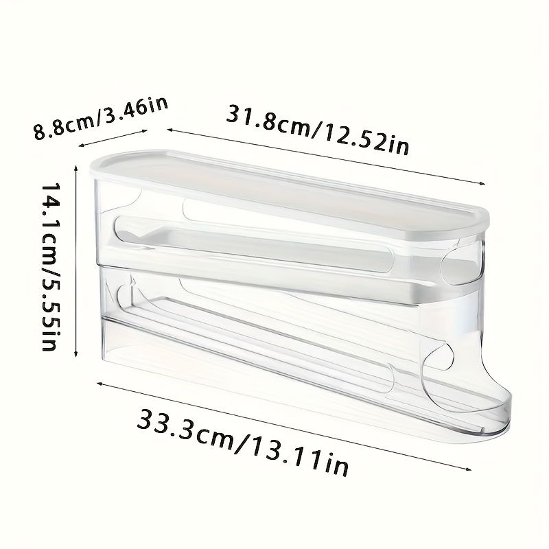 Porta laterale del frigorifero, 1 contenitore per uova - Design a ribalta per contenitori salvafreschezza e organizzazione della cucina_voghion.com