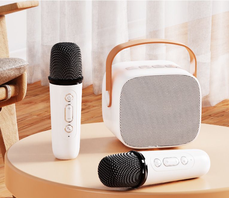 Mini enceinte Bluetooth karaoké pour enfants, sans fil, pour l'extérieur, chant, usage domestique, avec microphone_voghion.com