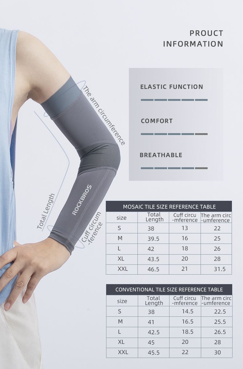ROCKBROS Eisstoff Laufen Camping Ärmel Atmungsaktive Ärmel Schnell Trocknend Armschutz UV400 Armabdeckung Sommersport Sicherheitsausrüstung_voghion.com