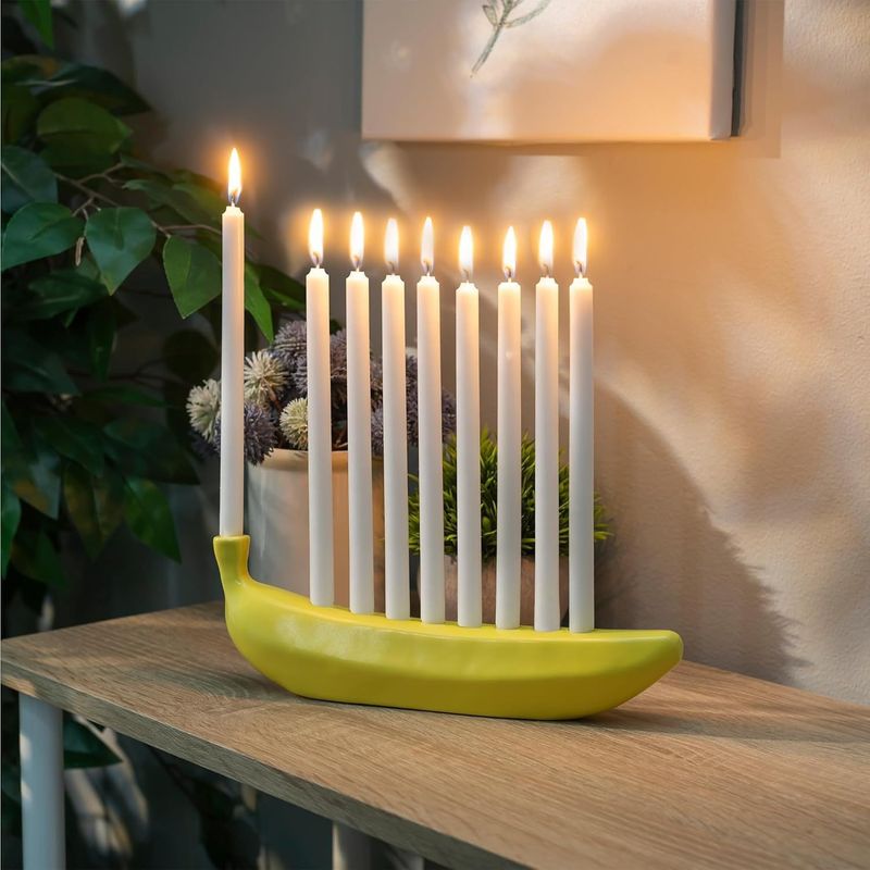 Support de bougie portable créatif et unique sur le thème de la banane_voghion.com