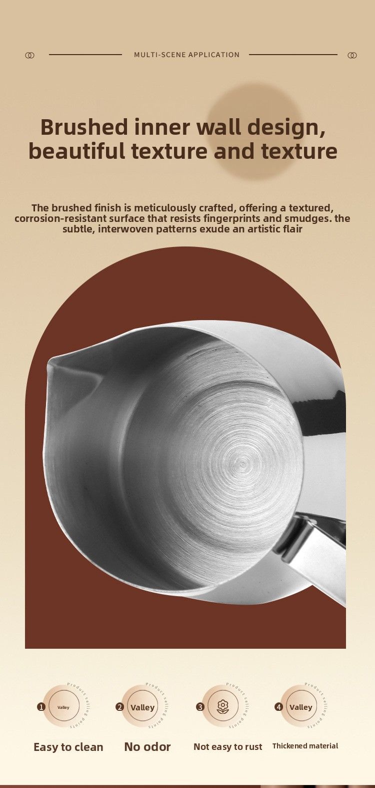 Edelstahl Spitz Auslauf Temperatur-Sensible Kaffee Krug Temperatur Display Latte Art Milch Aufschäumen Tasse_voghion.com