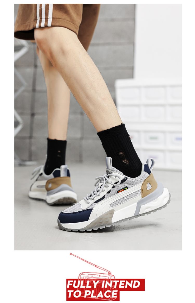 Scarpe sportive estive da uomo 2024 nuove in rete Forrest Gump per ragazzi, casual, da corsa, nere, da papà, Putian, alla moda_voghion.com