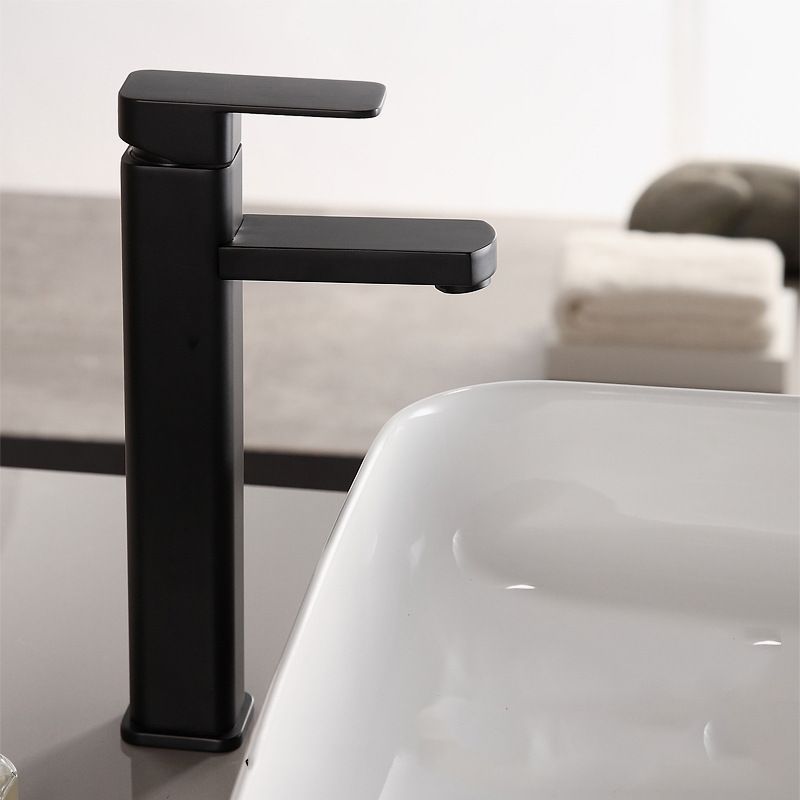 Nordic Minimalist Personality Matte Black Matte Faucet Wash Basin Square Hot And Cold Faucet Fashion Basin Faucet_voghion.com