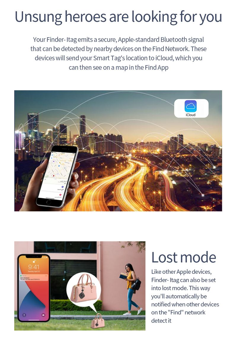 Mini smart tag GPS phone trace back the lost pet children IOS air label tracker_voghion.com