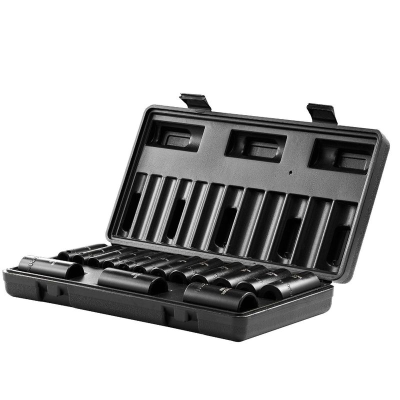 Set di cricchetti da 8 pollici e 3 punte, kit di utensili a percussione, custodia da 15 bussole_voghion.com