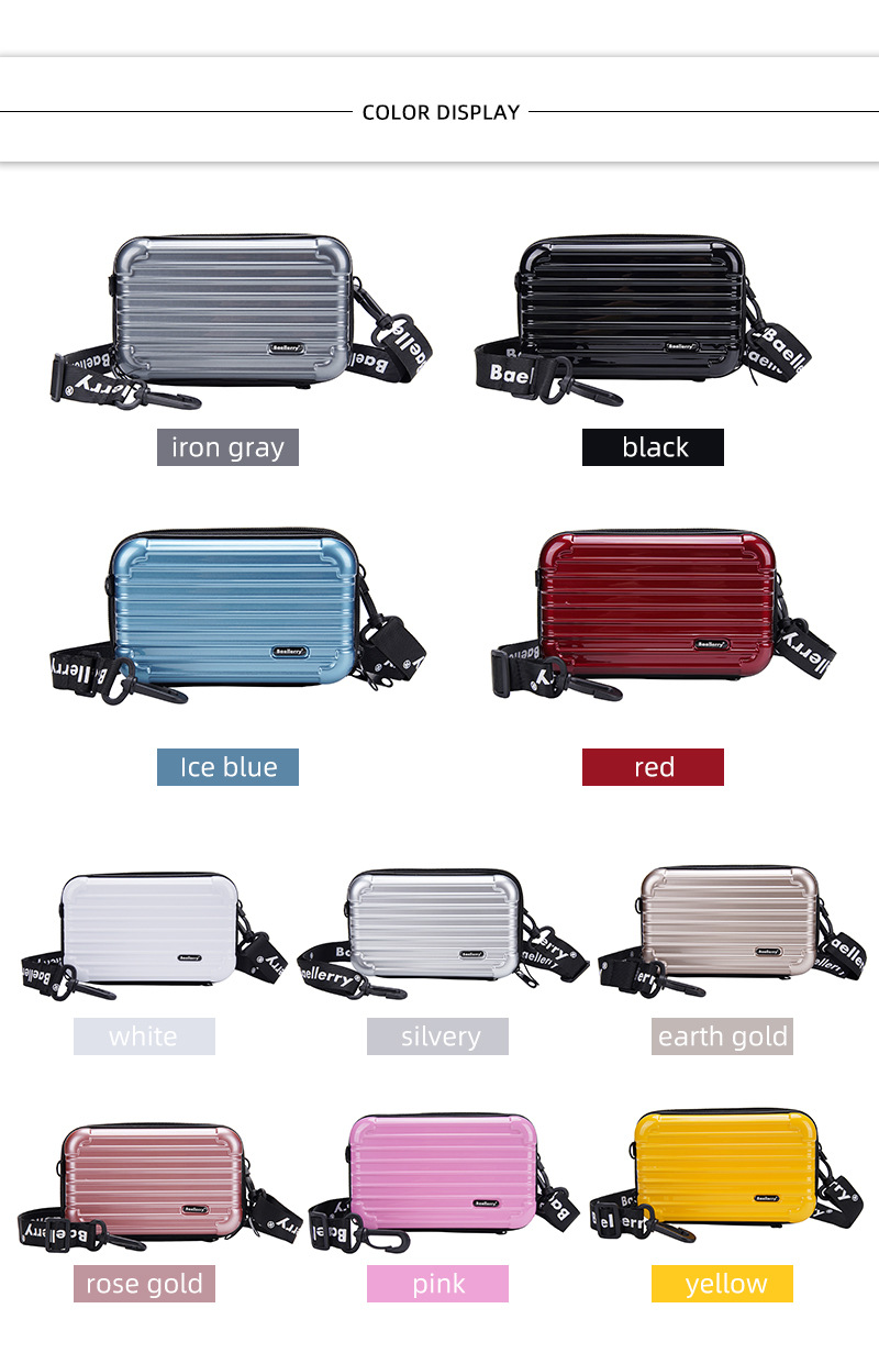 Baellerry jauna sieviešu uzglabāšanas soma ar cietu apvalku, svītraina PC plecu soma ar mini kosmētikas somiņu, sieviešu_voghion.com