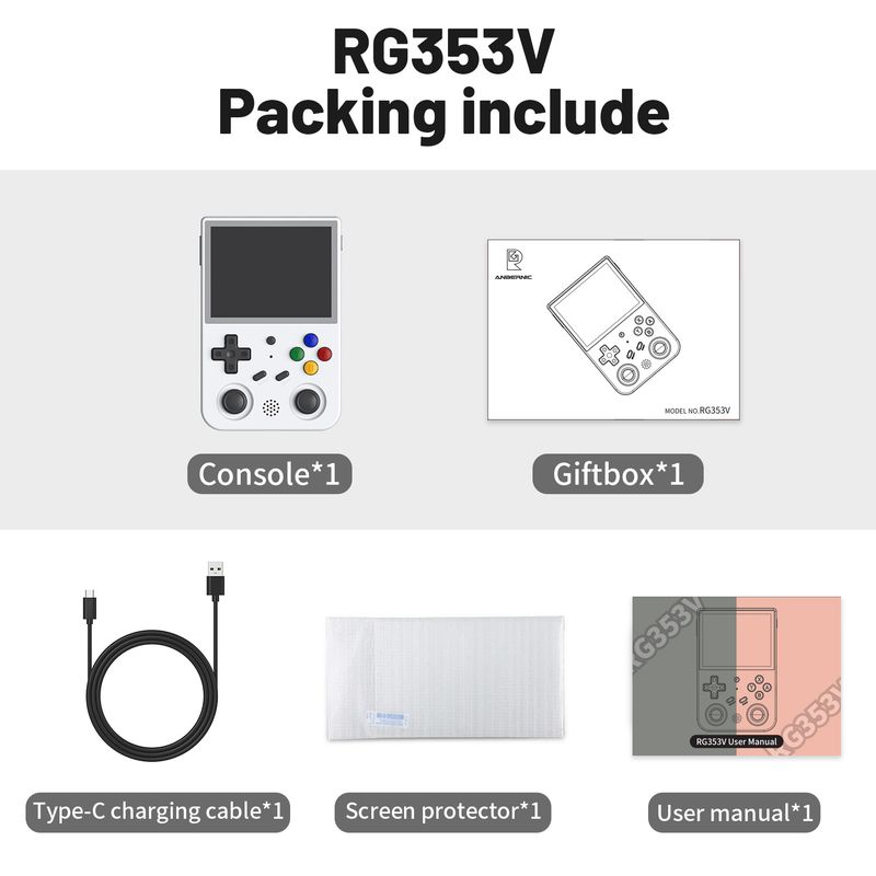 ANBERNIC RG353V/VS Game PS Mini Vertical Arcade FC Sega Game God Of War Handheld Console_voghion.com