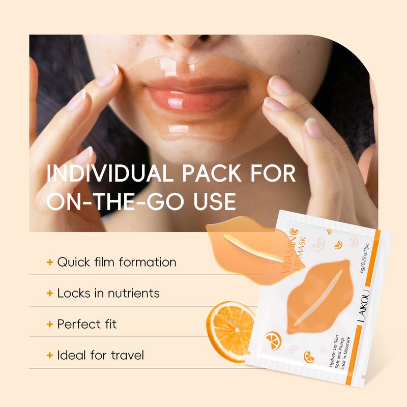 Máscara labial e para os olhos Laikou, 8 conjuntos de 5 peças, máscara hidratante para os lábios e para os olhos_voghion.com