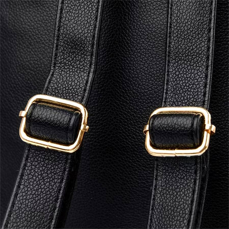 Sacs à dos en cuir de luxe pour femmes, sac à dos décontracté, sac à dos vintage noir, sacs d'école pour filles, sac à dos Mochila_voghion.com