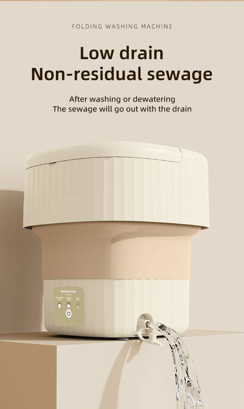Folding Washing Machine 9L Large Capacity Household Portable Underwear & Panties Dehydrator Eluting All-in-One Mini Washing Machine_voghion.com