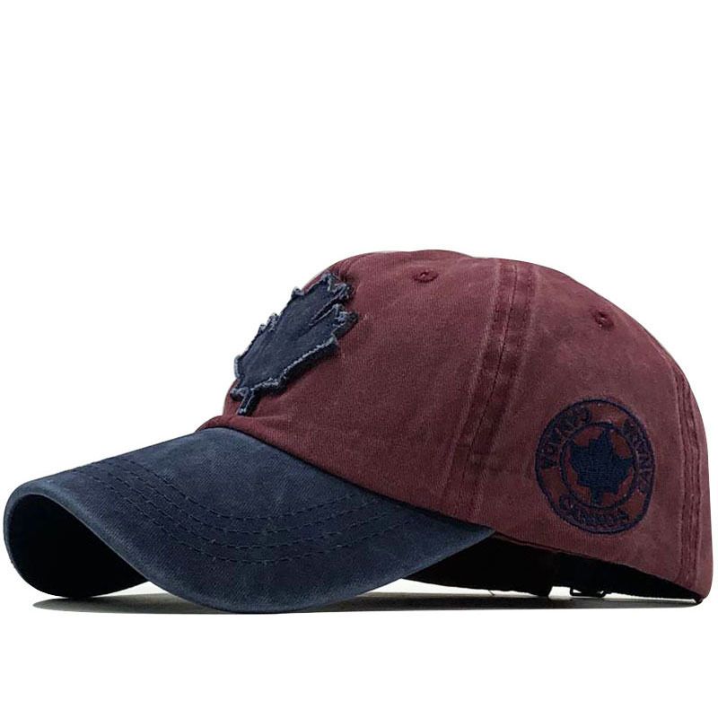 Unisex Color blocked washed retro distressed duckbill cap, versatile men's cap, women's cap, sun protection duckbill cap, sun visor cap_voghion.com