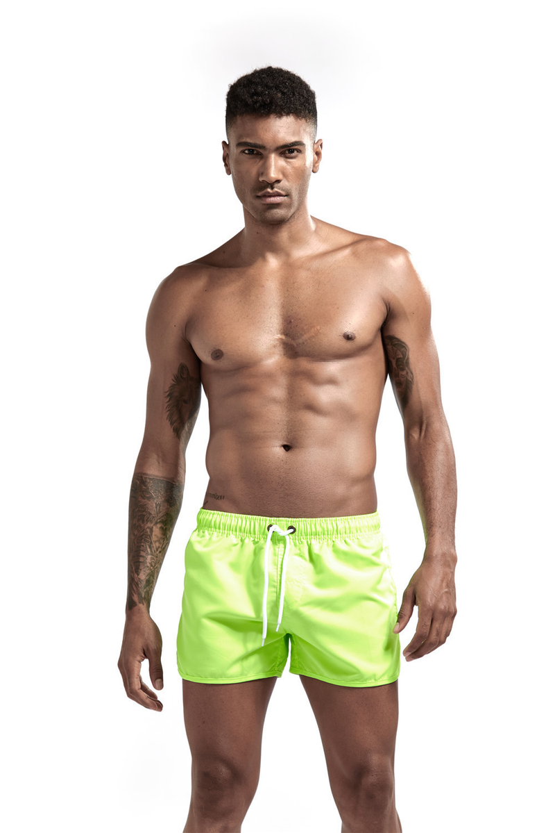Men's clothing Fashion beach shorts Polyester quick drying multi-color sports quarter pants_voghion.com