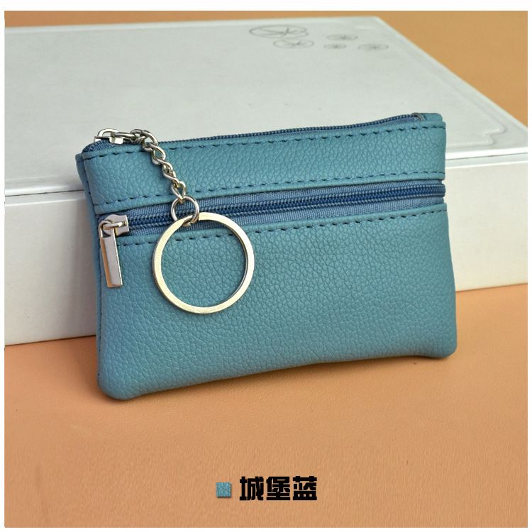 New Style Solid Color Women's Mini Coin Purse Soft Surface Fashionable Cute Small Card Holder Simple Fashion Fresh Key_voghion.com
