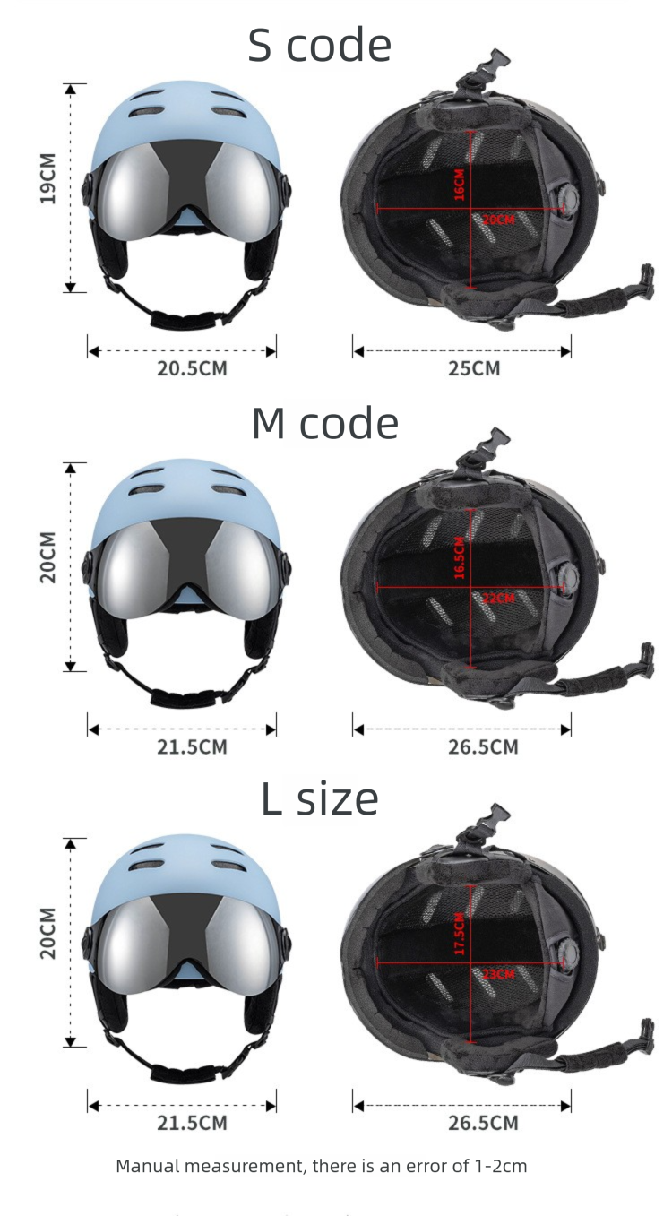 Lunettes de ski/snowboard intégrées pour hommes et femmes, chaudes et sûres, idéales pour les sports de plein air. Casque de ski/snowboard intégré._voghion.com