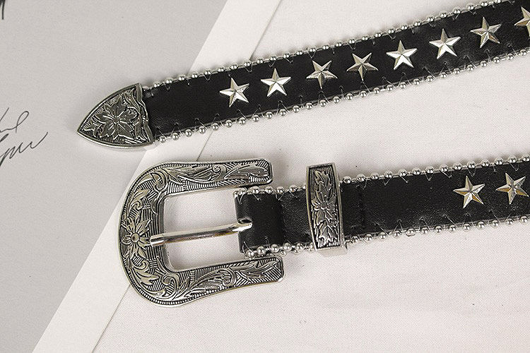 Ceinture fine en métal polyvalent pour femmes, nouveau Style Punk, ceinture en jean, Rivet décoratif, petite ceinture de pantalon_voghion.com