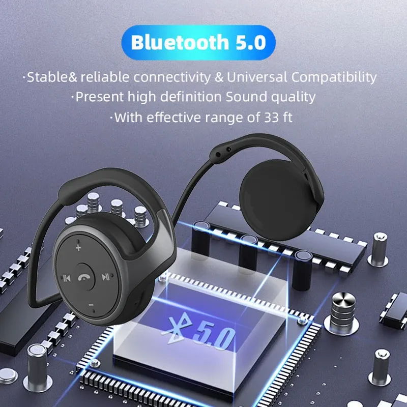 Arikasen A6 Ohrhörer On-Ear Komfortables kabelloses Kopfhörermikrofon Tiefe Bässe 3D-Stereo-Sound Bluetooth 5.0-Headset_voghion.com