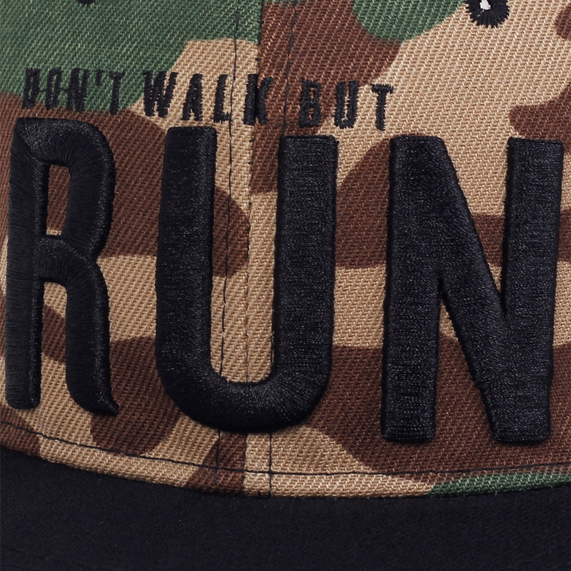 Runing Letter Snapback Baseball Cap Camouflage Hip Hop Hat For Men Women Street Dance Fashion cap hats_voghion.com