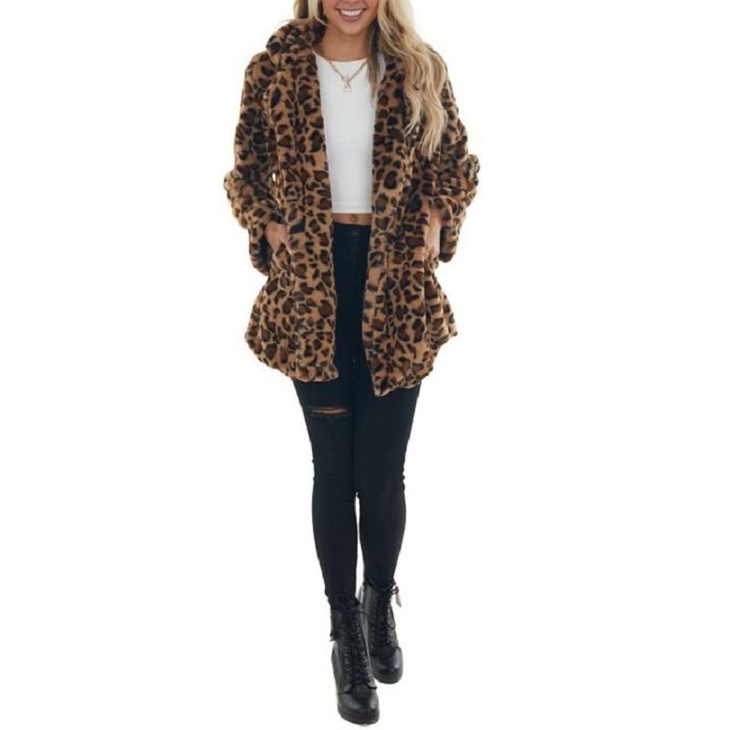 Damenmantel aus Kunstpelz mit Leopardenmuster und Taschen – Übergroße Langarmjacke für Herbst/Winter, modisch und bequem, Übergrößen erhältlich_voghion.com