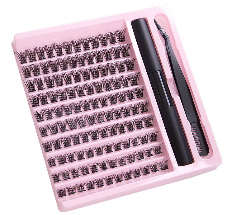 Sztuczne rzęsy Nowe sztuczne rzęsy o dużej pojemności Pojedyncze kępki Naturalne krzywe C Segmentowane włosy do sadzenia Codzienne rzęsy DIY do przeszczepu_voghion.com