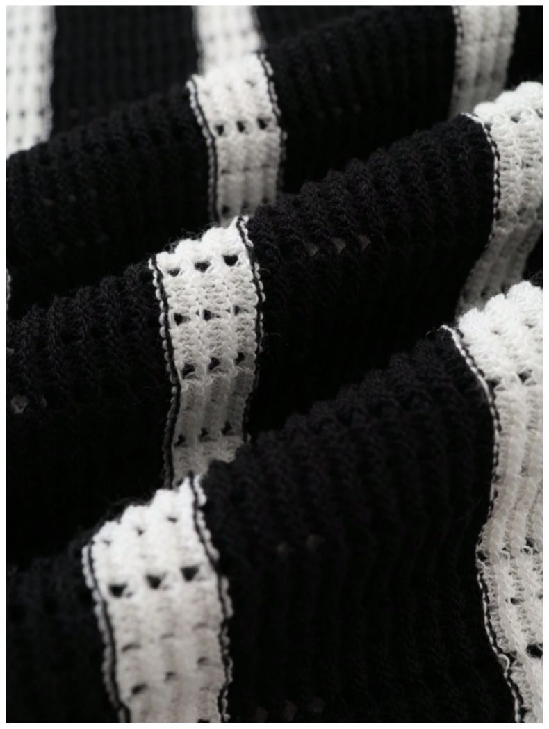 "Men's British-Inspired Polo Knit Cardigan – Breathable Mesh Short Sleeve Open Front (S-XXL, Machine Washable)"_voghion.com