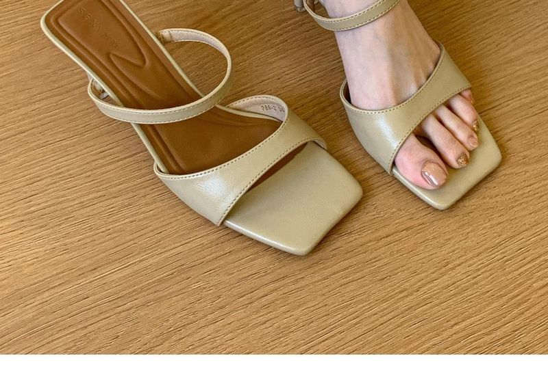 Sandálias femininas novas, simples e modernas, estilo francês, verão 2025, salto agulha aberto, One Word_voghion.com