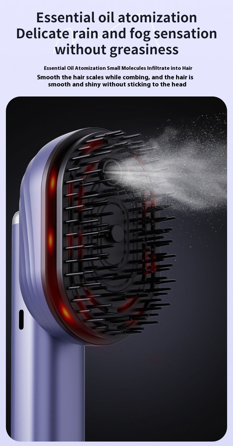 Scalp Massager With Vibration & Red Light Therapy, Microcurrent Mist For Hair Growth & Anti-Hair Loss, Essential Oil_voghion.com