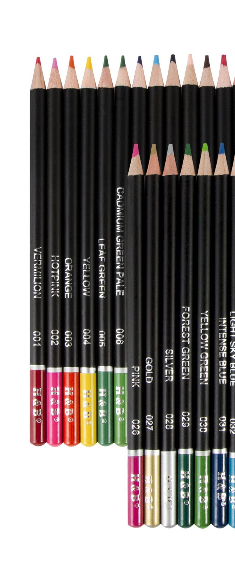 H&B 50/72 Colors Wooden Oil-Based Colored Pencils Set For Drawing, Sketching, And Art Supplies – Vibrant & Smooth Pigments_voghion.com