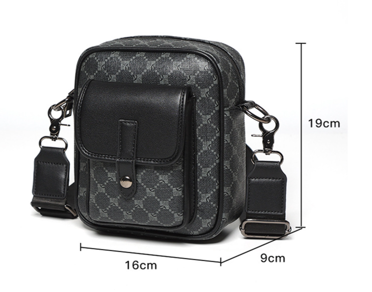 Pu Flip Vertikale Umhängetasche All Match Handy Kleine Umhängetasche Modemarke Herrentasche_voghion.com