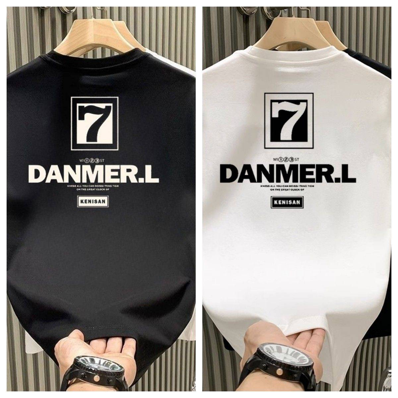 T-shirt à manches courtes 100 % coton pour homme et femme, pull ample d'été 2025_voghion.com