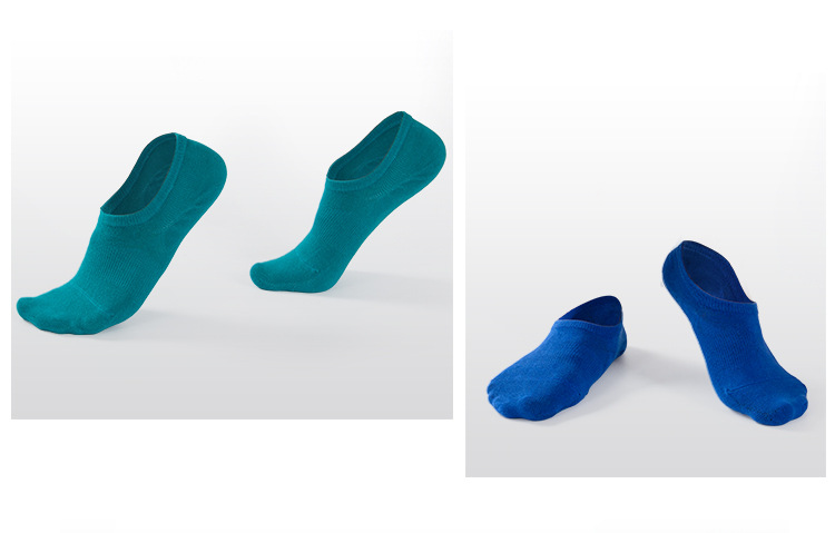 Silicone anti-drop with spring and summer invisible socks men's solid color cotton socks solid color boat socks men's socks_voghion.com