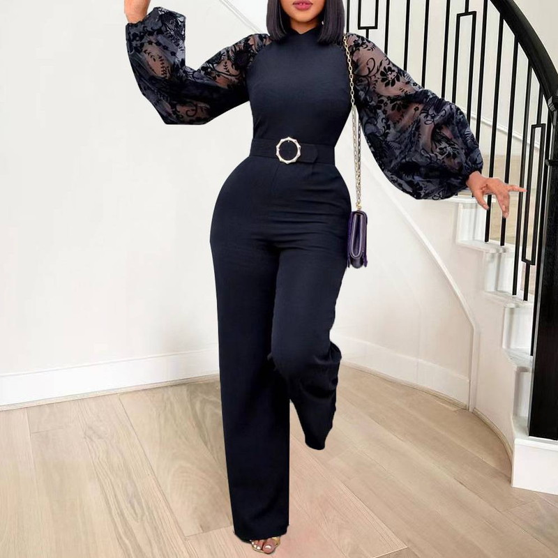 Mesh Jumpsuit Women White Overalls Party Lace Rompers New In Bodysuit One Piece Long Sleeve Summer Long Pants Y2k Spring Work_voghion.com