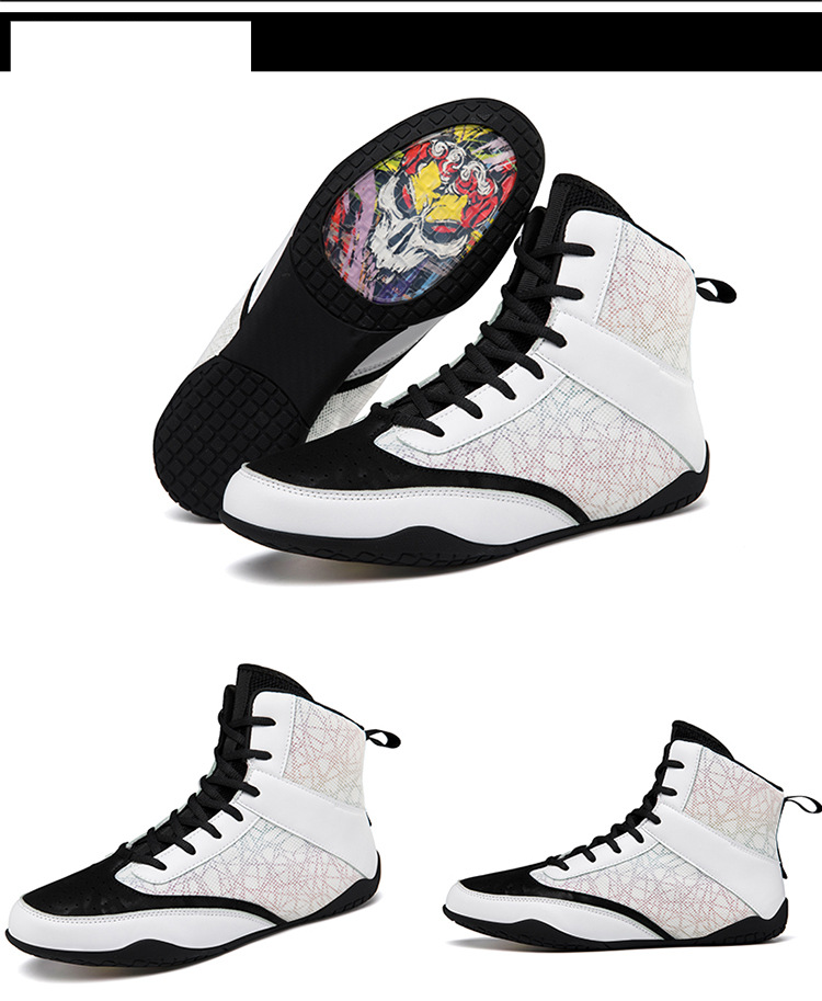 Chaussures de boxe pour hommes et femmes, chaussures de combat, de lutte, de compétition, de fitness, grande taille_voghion.com