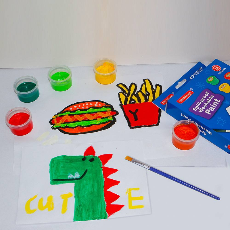 12-Color Washable Non-Toxic Watercolor Paint Set For Kids - Safe & Mess-Free Art Supplies For DIY Drawing, Painting & Crafting_voghion.com