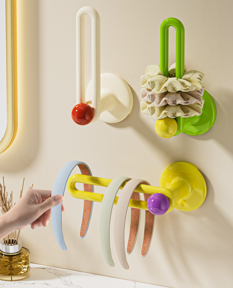 Krawatten-Organizer-Rack, Badezimmer-Accessoires, Clips, Gummibänder, Haarseile, Haken, lochfreie Schmuckaufbewahrung, magisches Werkzeug_voghion.com