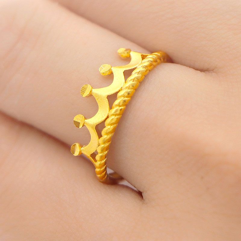 Vietnamese Sand Gold Women, Plated In Monotonous Color, With An Open Mouth Ring That Remains Colorfast For A Long Time._voghion.com