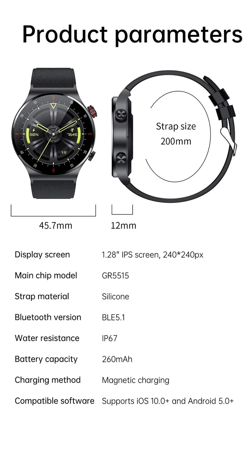 LIGE ECG+PPG Bluetooth Call Smart 2023 sporta aproce NFC ūdensizturīgs, pielāgots pulksteņa seja vīriešu viedpulkstenis operētājsistēmai IOS Android_voghion.com