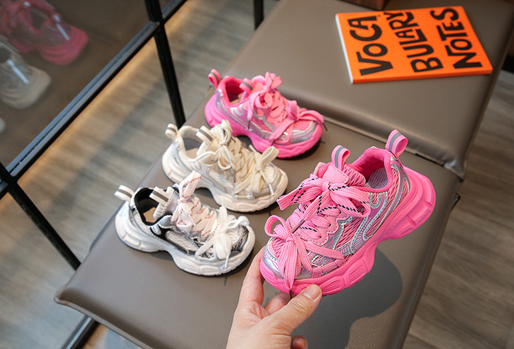 Trendige coole Papa-Schuhe für Kinder, 2023 Frühling und Herbst, neue lässige Sportschuhe für Jungen und Mädchen, leicht, trendig_voghion.com