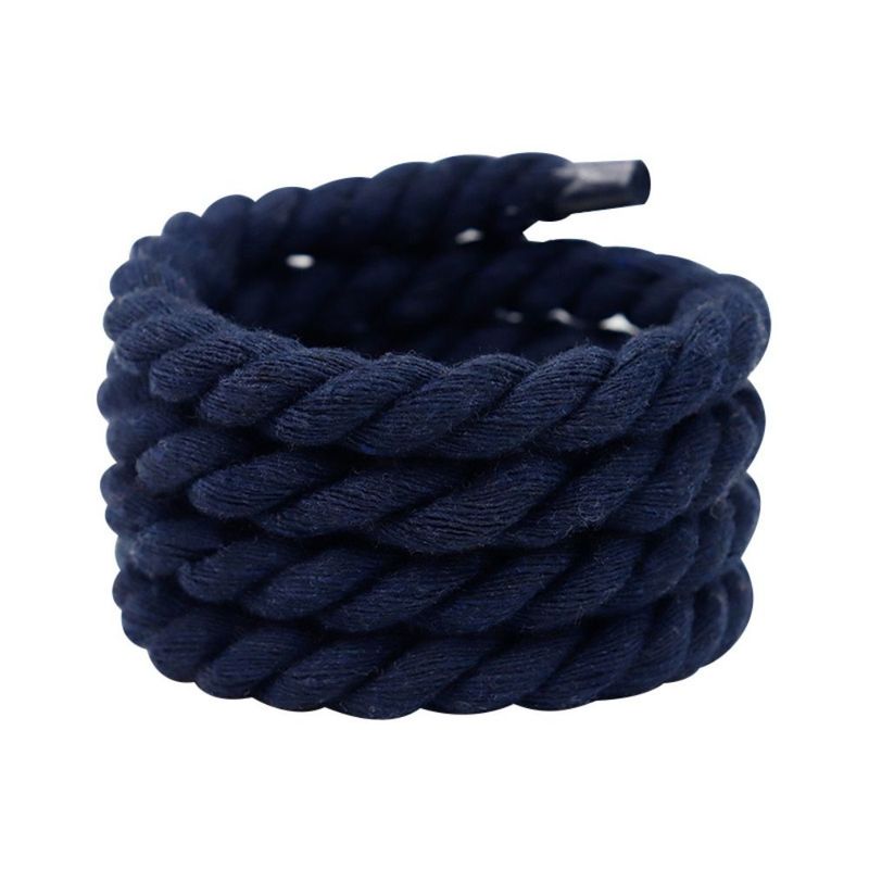 2 ADET Yuvarlak Kalın Halat Polyester Pamuk Yüksek Kaliteli Düz Renk Bağcıklar 0.8cm120cm Genişlik 10 Renk Kalın Ayakkabı Bağcıkları_voghion.com