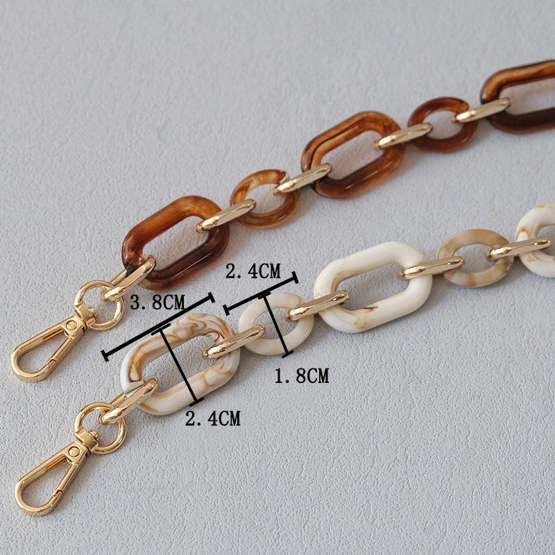 Shoulder Strap Accessories Mixed Gold Bag Resin Thick Acrylic Phone Chain_voghion.com