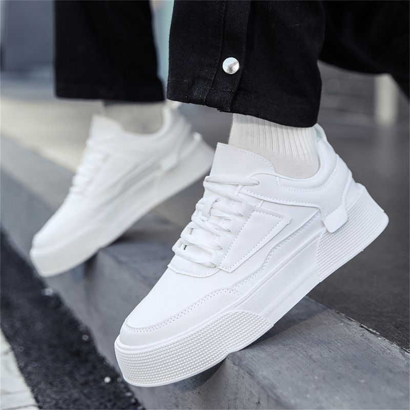 Men's Casual High-Top Sneakers With Lace-Up Design, Breathable PU Upper & Durable Rubber Sole For Running, Walking & Daily Wear (Sizes 39-48)_voghion.com